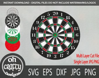 Dart board svg, fathers day svg, bullseye svg, cake topper svg, dad birthday svg, dart board cut file, dart board svg file, card making svg