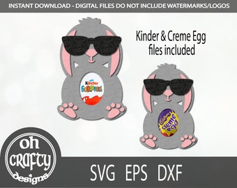 Easter Egg holder svg, bunny egg holder svg, egg holder cutfile, candy holder svg, easter bunny svg file, cute easter svg, digital download