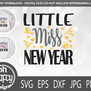Pequeña señorita svg, pequeña señorita año nuevo svg, pequeña señorita año nuevo png, bebé año nuevo svg, niño nuevo año svg, año nuevo svg, niña svg