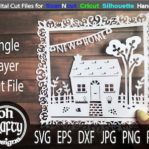 Nova casa svg, nova casa svg, novo arquivo de corte de casa, corte de papel de nova casa, moldura de redemoinho svg, moldura svg, casa png, casa png, arquivo svg para cricut