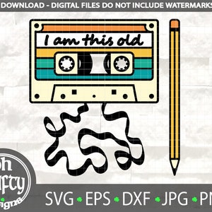 40 Geburtstag svg, ich bin dieser alte svg, Kassette svg, retro Vintage 80er 90er Nostalgie, 50er Geburtstag png, y2k, lustiges Vatertagsshirt
