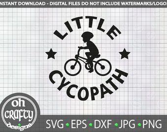 Little cycopath svg, boy on bike svg file, child riding bike design, boy cyclist png, kid on bike silhouette, tshirt svg, digital download