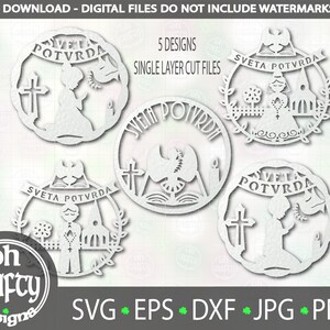 Sveta Potvrda svg, sveta potvrda svg bundle, sveta potvrda design, svg cutfile, paper cut file, papercut template, digital download