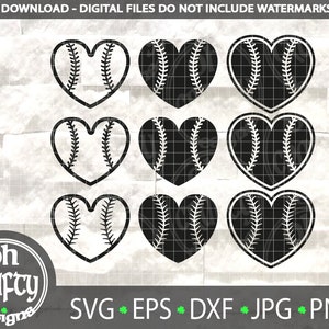 Baseball Herz svg Bundle, Liebe Baseball svg, Baseball Herz Silhouetten, Baseball Herz Umrisse, Baseball Herz cutfiles, Baseball Clipart