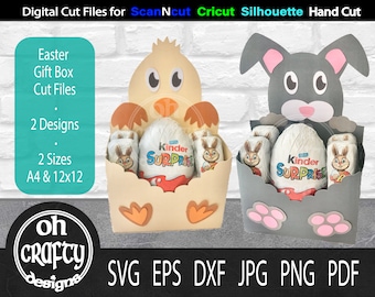 Easter gift box svg, easter gift box template, envelope box svg, easter envelope box svg, easter cut file, easter box cut file, easter box