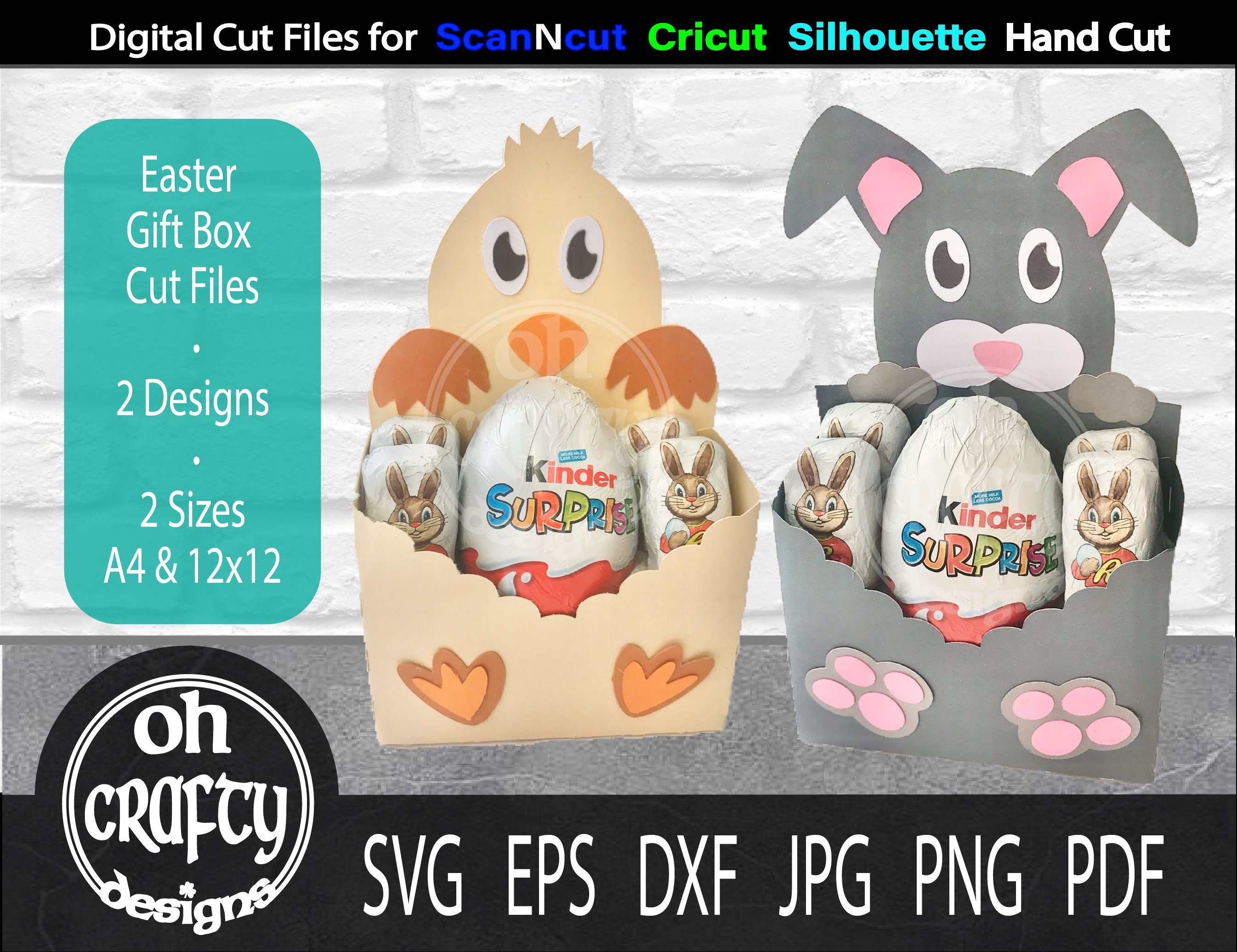 Easter Gift Box Svg Easter Gift Box Template Envelope Box Etsy Canada