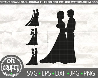Bride and Groom SVG. Wedding Svg Eps Dxf Png. Vector Files - Etsy