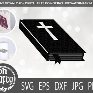 Holy bible svg, bible svg, cross svg, bible cut file, bible papercut, bible clipart, bible silhouette, christian svg, religious svg, png
