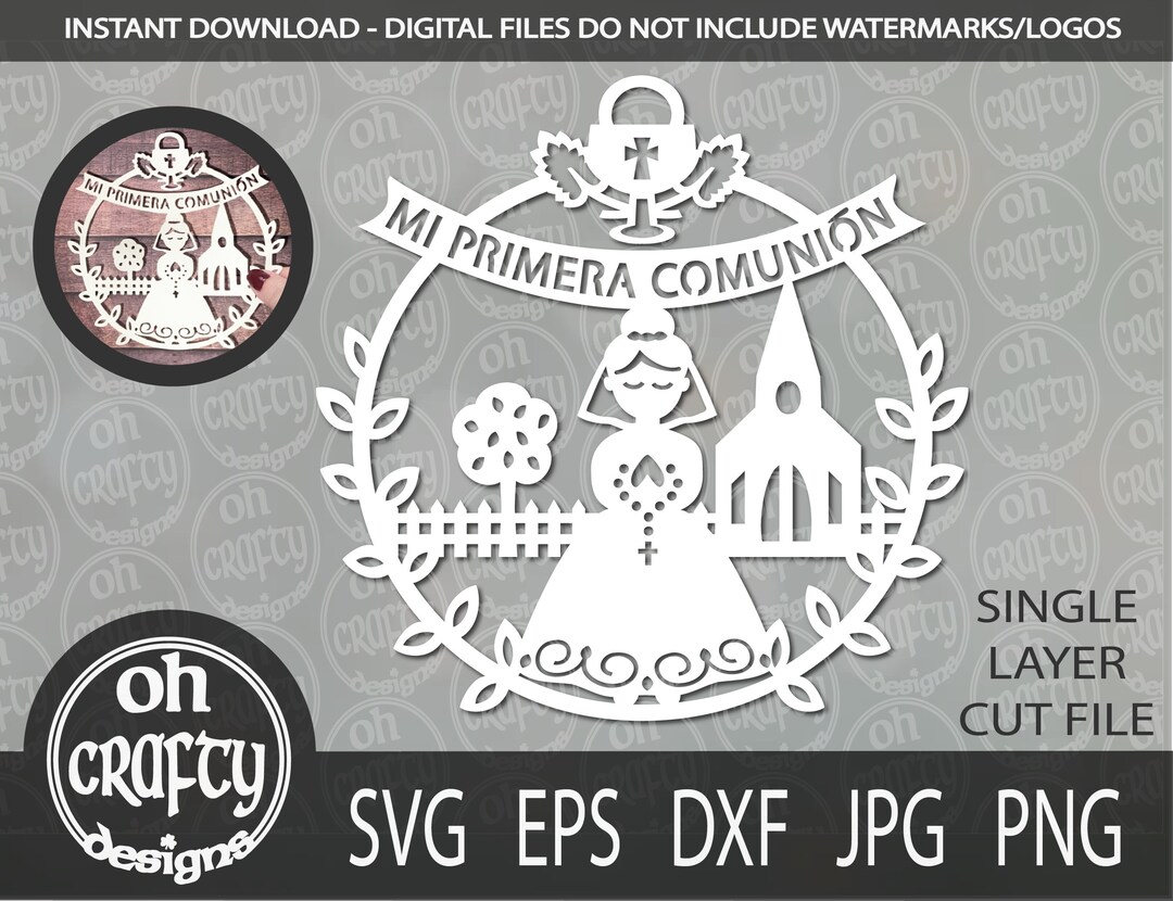 Mi Primera Comunion Svg, Girl Communion Svg, Primera Comunion Svg File
