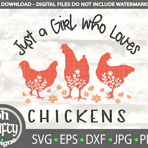 Juste une fille qui aime les poulets svg, svg de fille de ferme, dame folle de poulet, amateur de poulet, animal occidental, poulets floraux, conception de tshirt fille