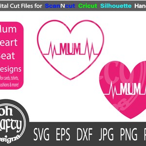 Mama hart SVG, Mama tshirt SVG, hartslag SVG, Moederdag SVG, Mama SVG-bestand, Mama PNG-bestand, PNG-bestanden, gesneden bestanden, SVG-bestanden voor cricut