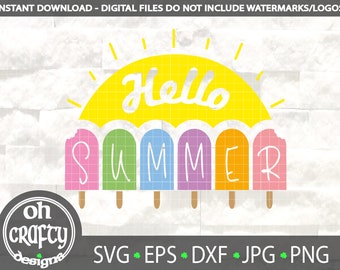 Hello Summer SVG, Summer Sign svg, welcome summer svg, Popsicle svg, Summer svg, Front Door Sign svg, tshirt png, svg Files for Cricut