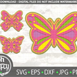 Butterfly svg bundle, multi layer Butterfly papercut, side butterfly, Moth svg, svg cut files, butterfly lover, Clipart, papercut template,