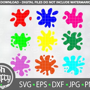 Paint splatters png, paint splats svg files, paint splatter clip art, ink blob svg, art svg, paint splash cutfiles, digital download