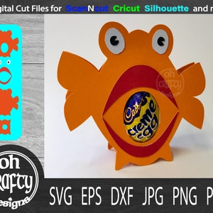 Fish egg holder, egg holder svg, gold fish svg,  easter egg svg, easter svg, egg holder svg file, svg files for cricut, digital download