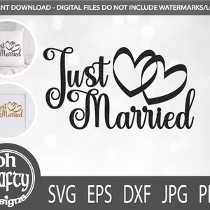 SVG de recém-casados, arquivo de corte svg de coração de recém-casados, arquivo de corte de casamento, svg de recém-casados, arquivo svg de casamento, arquivos para impressão, arquivos de corte