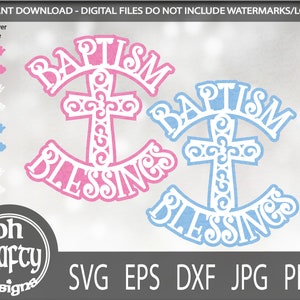 Taufe Segen svg, Taufkreuz svg, cross cut Datei, Scherenschnitt Datei, Taufe svg, svg datei, eps datei, dxf datei, png datei