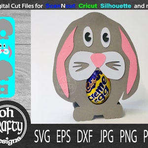 Bunny egg holder, egg holder svg, lapin svg, easter egg svg, easter svg, egg holder svg file, fichier svg pour cricut, téléchargement numérique
