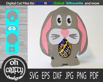 Bunny egg holder, egg holder svg, rabbit svg,  easter egg svg, easter svg, egg holder svg file, svg file for cricut, digital download