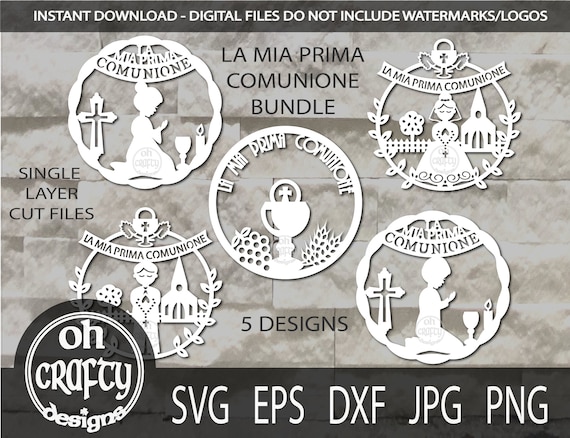 La mia prima Comunione svg, prima comunione svg bundle, first communion svg bundle , communion cut file, papercut template, digital download