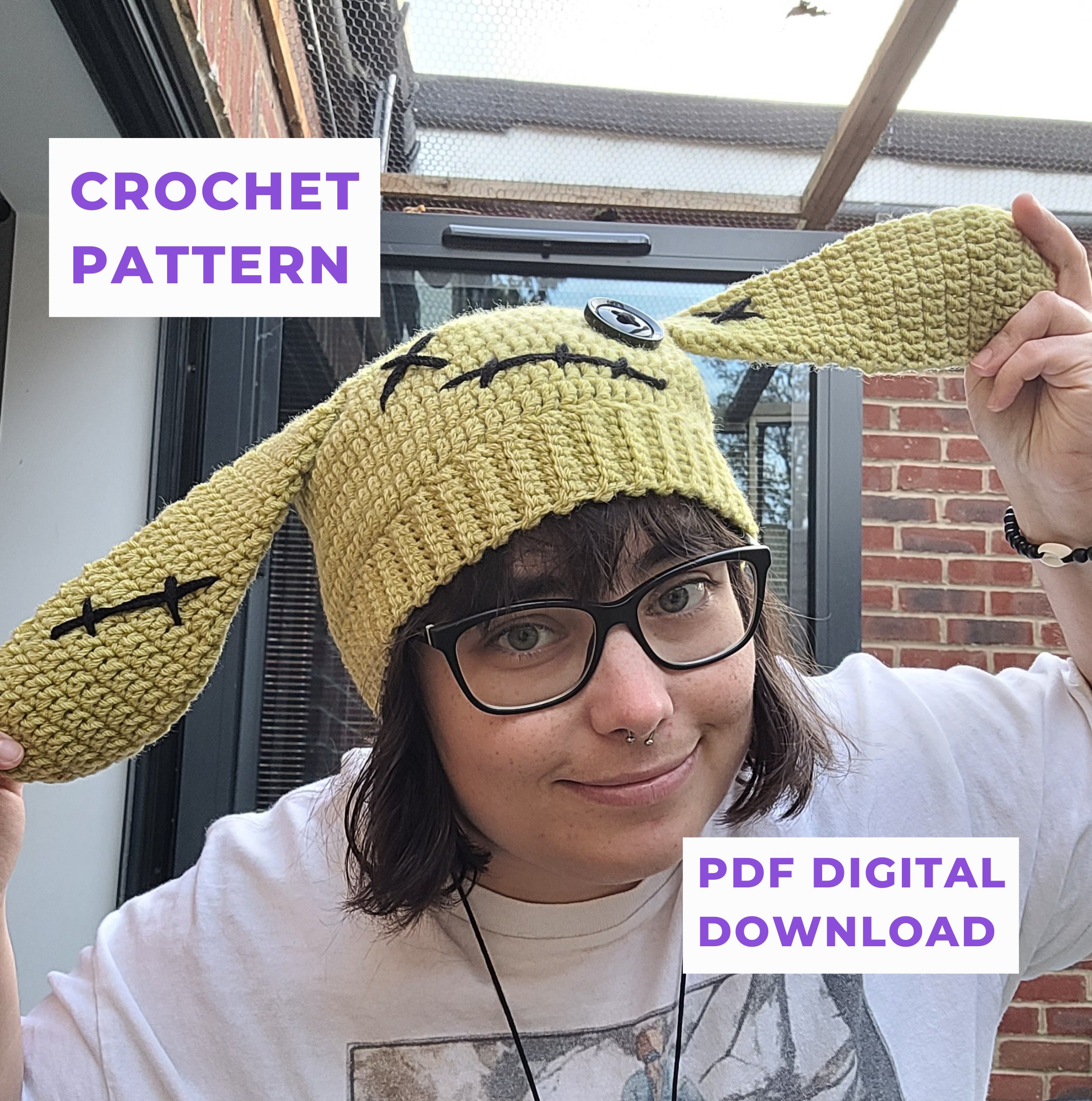 37 Bunny Beanie Crochet Patterns: Perfect for Every Skill Level and Season! 3 Zombie Bunny Hat Crochet