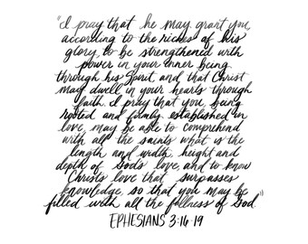 Ephesians 3:16-19 DIGITAL DOWNLOAD