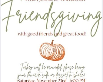 Friendsgiving Invitation Template