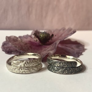 Sterling silver embossed wrap ring / thumb ring / wrap ring / botanical ring / leaf ring / nature jewelry / vegan jewelry / Fern ring