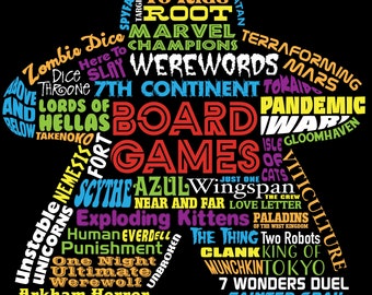 Board Game Names Meeple Short-Sleeve Unisex T-Shirt