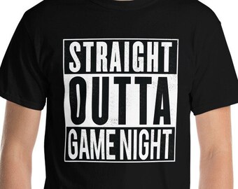 Larger Sizes - Straight Outta Game Night Short-Sleeve T-Shirt - Short Sleeve T-Shirt