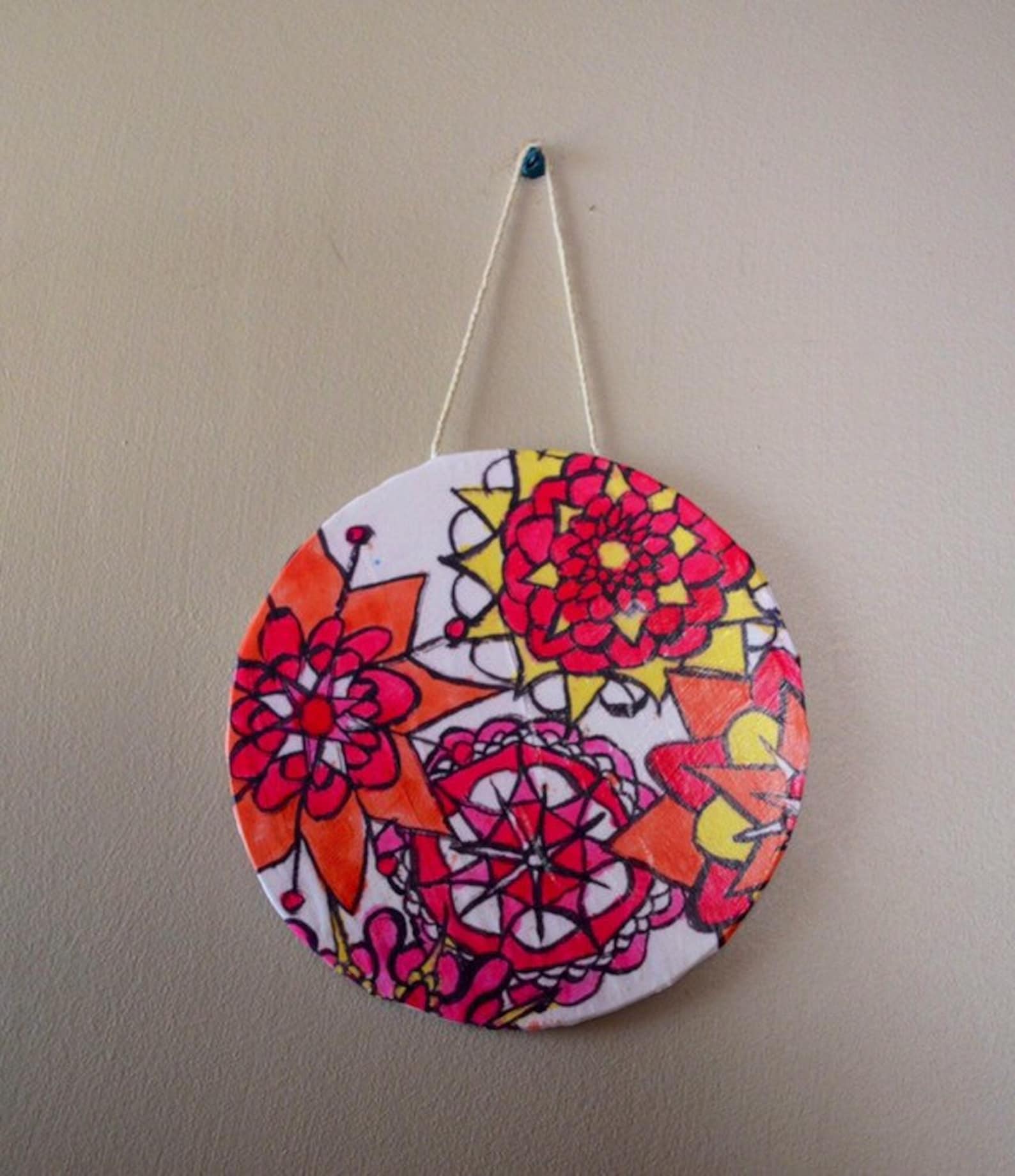 Unique Wall Hanging Floral Wall Decor Small Wall Hanging Etsy