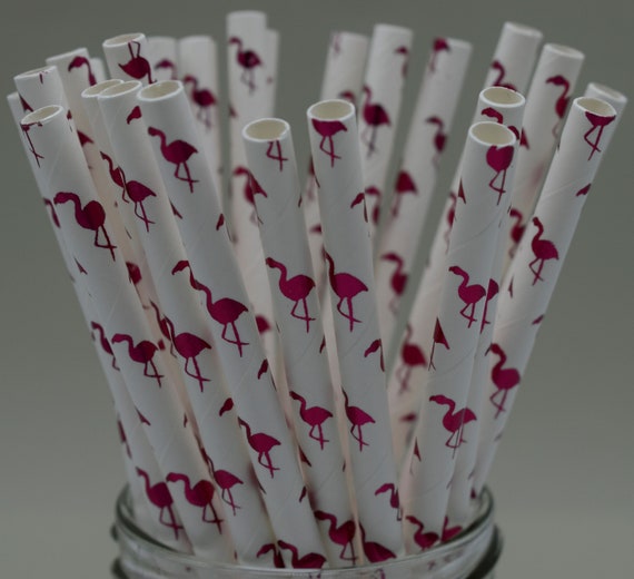 25 x Iridescent Pink design paper drinking straws birthday UK biodegradable