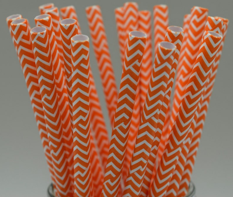 25 x Halloween paper straws biodegradable drinking birthday party striped star bat black orange UK Supplier cake pop image 7