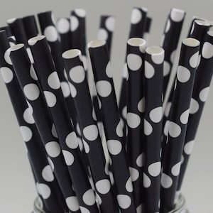 25 x Halloween paper straws biodegradable drinking birthday party striped star bat black orange UK Supplier cake pop image 10