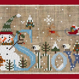 DIGITAL PDF FILE-Winter Warm wishes-cross stitch pattern -winter xmas, snow, cross stitch patterns, snowman xstitch ,winteranimals, snowman