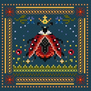 Ladybug, cross stitch pattern PDF lucky ladybug PDF pattern image 5