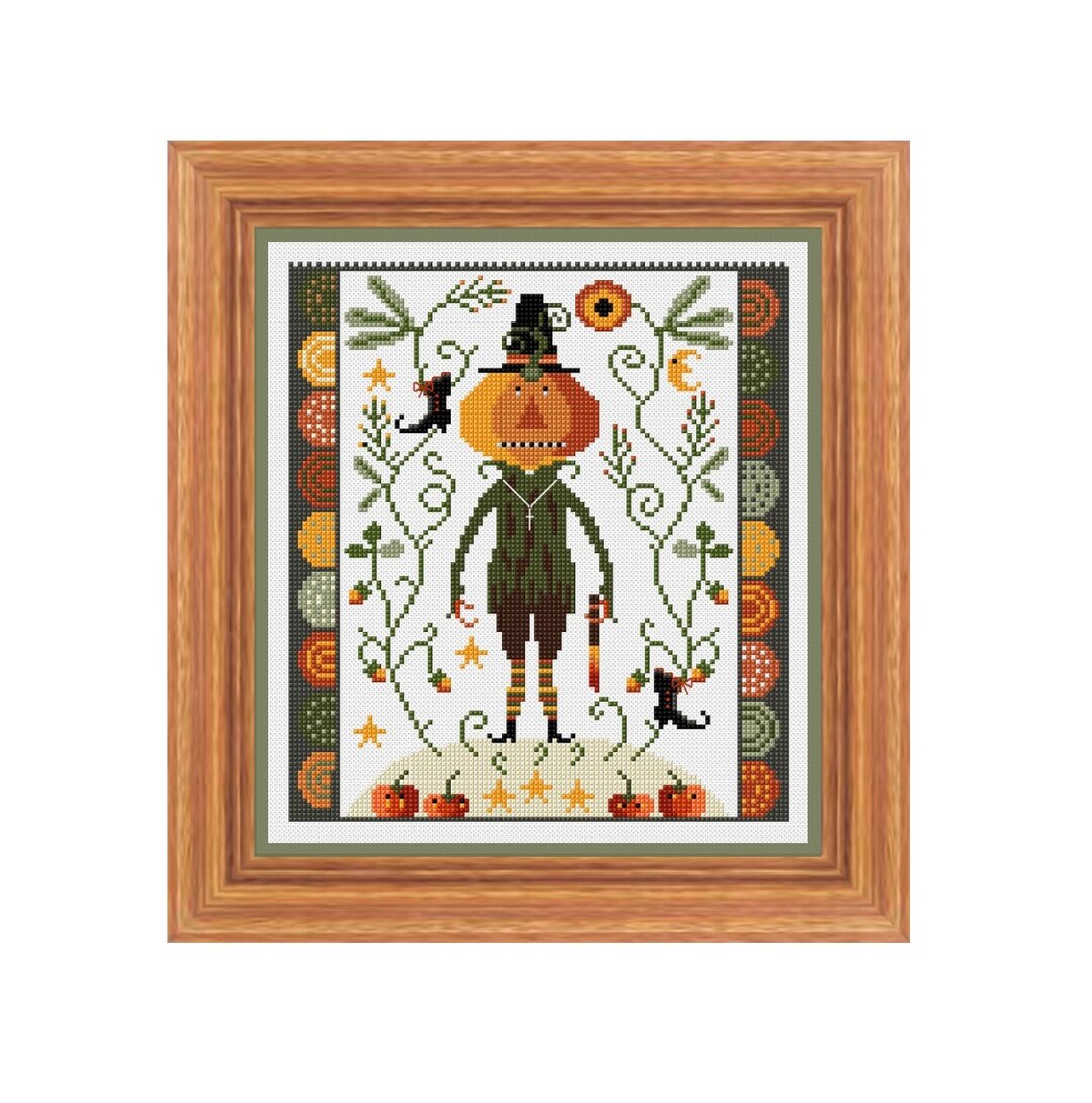 Jack O Lantern-cross Stitch Pattern Pdf Digital File for - Etsy