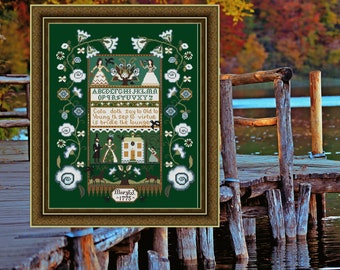 Sampler Mary W. 1775- cross stitch pattern- digital PDF