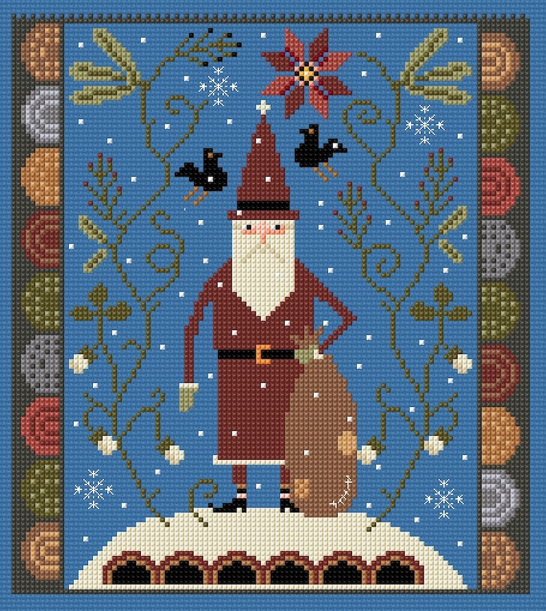 Santa Claus Crossstitchpattern PDF digital File Only, Nothing Will Be