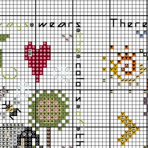 Four Seasons- Cross Stitch Pattern Primitive . 4 Seasons Cross Stitch ...