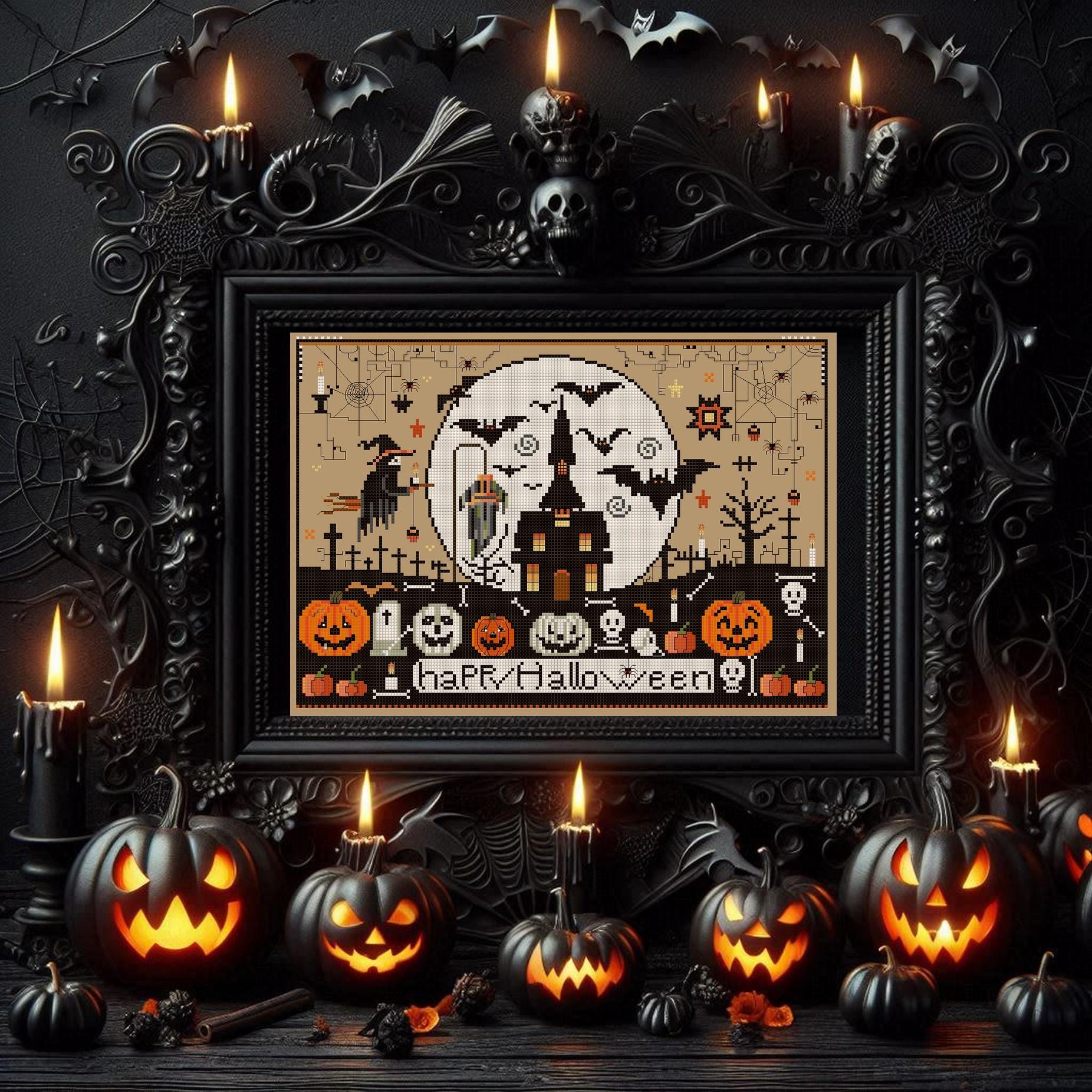Happy Halloween Cross Stitch Pattern PDF File - Etsy