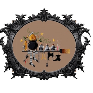 The Witch&#39;s Potions - PDF Cross Stitch Pattern - Printable Digital Product