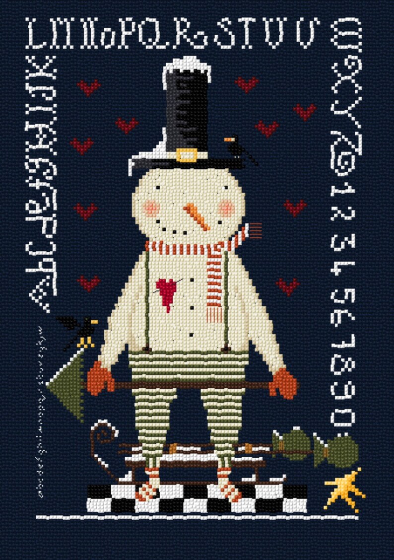 Frosty The Snowman Cross Stitch Pattern PDF Etsy