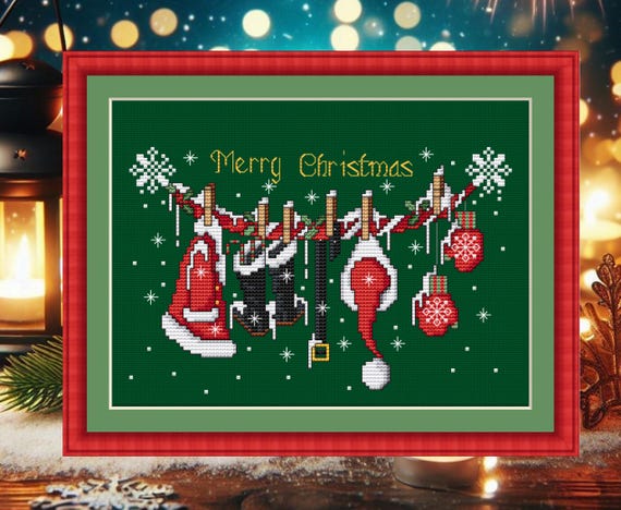 5 Schemi Punto Croce Vestiti Babbo Natale PDF Bundle -Bestseller 2024- Primitive SAMPLER Quick Christmas DESIGN, Instant Download Saga File