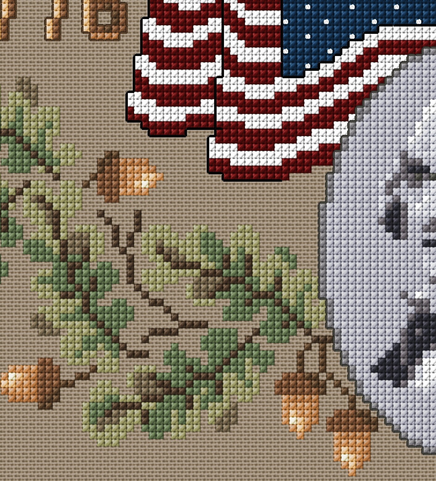 SAMPLER America Cross Stitch Pattern With G. Washington and the ...