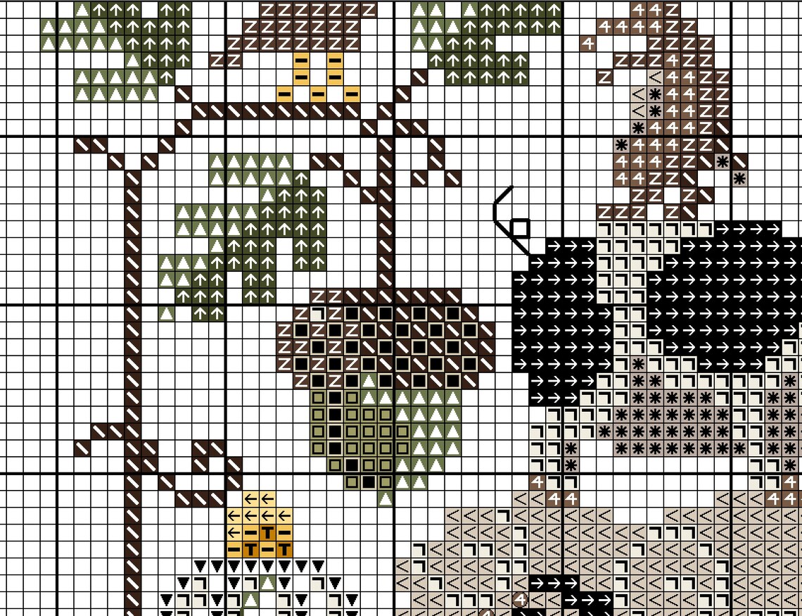 Spring - Primitive Cross Stitch Pattern PDF - Etsy