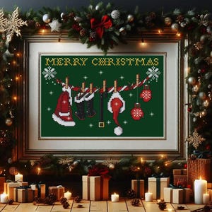 The -clothes- of -santa -claus- cross-stitch-pattern 5 PDF diversi+ file SagaStitch - con diversi gradi di difficoltà e varianti, originali  MiuMiuXStitch
Gli abiti di Babbo natale- schema digitale in PDF in diverse versioni.