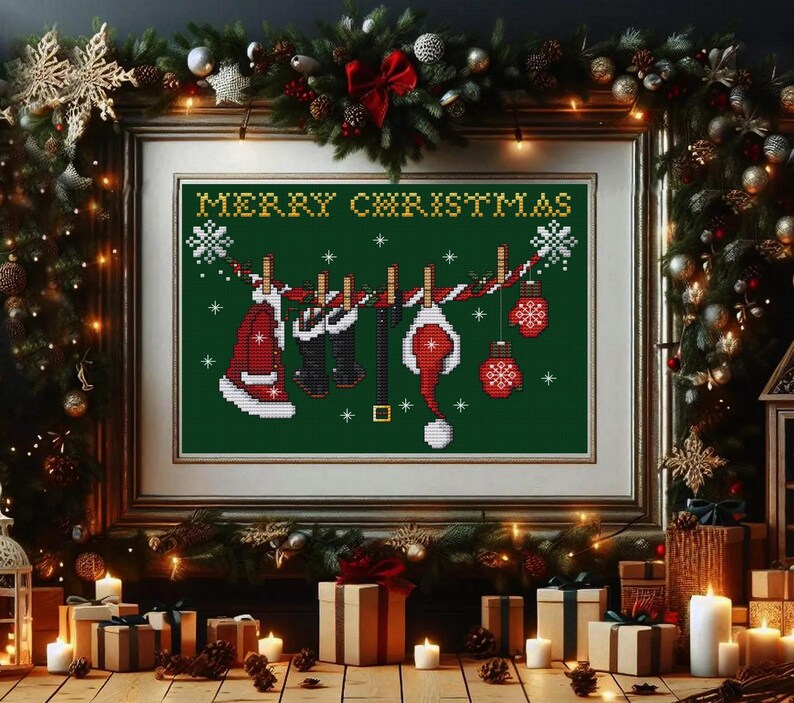 The -clothes- of -santa -claus- cross-stitch-pattern 5 PDF diversi+ file SagaStitch - con diversi gradi di difficoltà e varianti, originali  MiuMiuXStitch
Gli abiti di Babbo natale- schema digitale in PDF in diverse versioni.