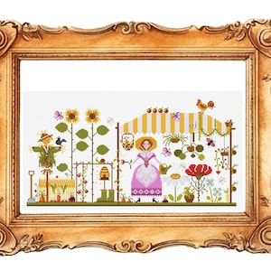 Counted Cross Stitch Pattern: Summer Blooming Garden