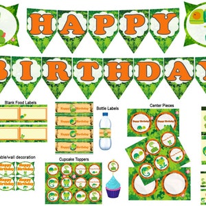 Reptile Party Decoration Printable